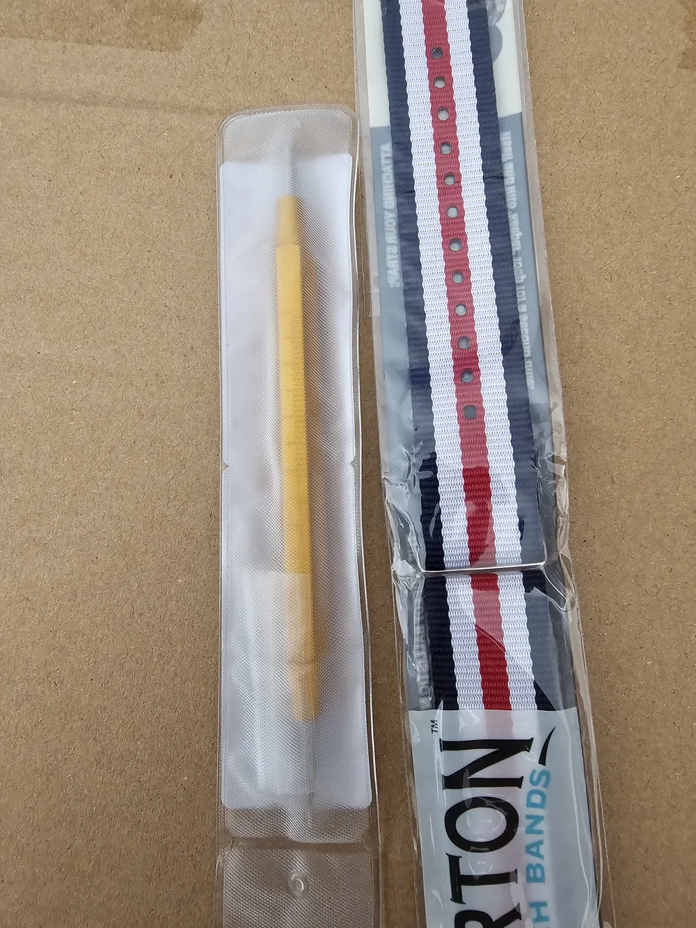 Navy White Red NATO-Style Watch Strap